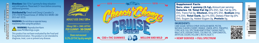 Cheech and Chong’s Cruise Chews - Full Spectrum Delta-9 THC/CBD Gummies
